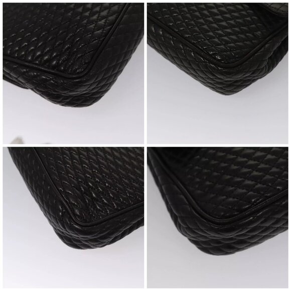 BALLY Quilted Chain Shoulder Bag Leather Black Auth 109809 - Picture 14 of 16